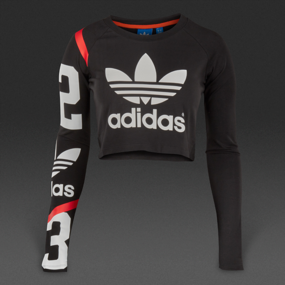 Adidas Originals Basketball Number Crop Tee Black for Women